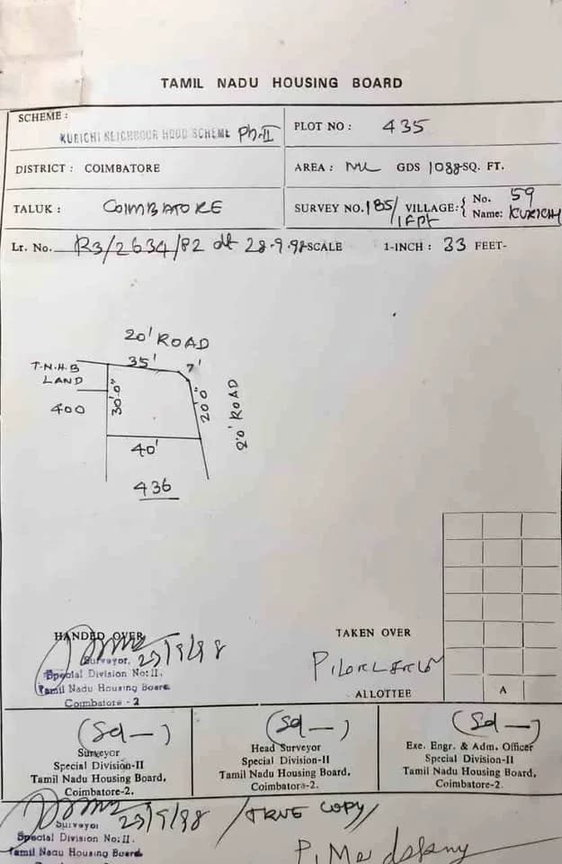 2.5 Cent DTCP Approved Corner Plot for Sale – Kurichi, Coimbatore — photo 1 of 1